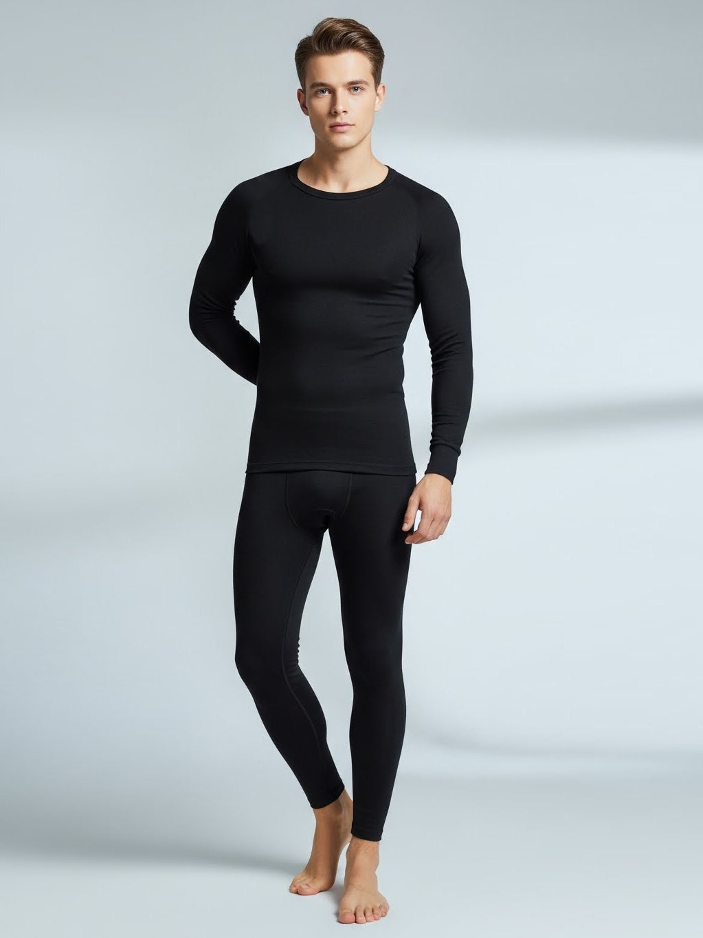 Thermal Warmer Suit For Men-Black-TVS01