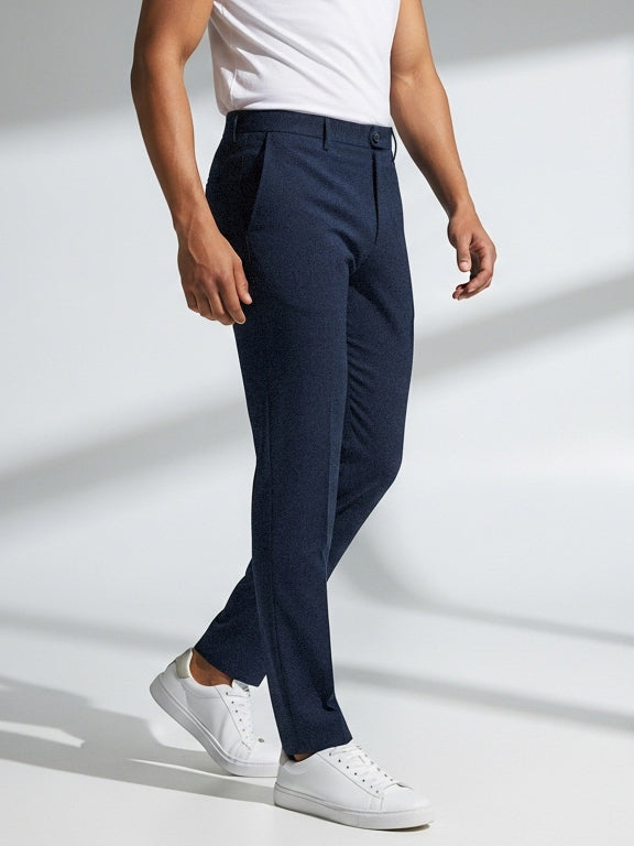 Louis Vicaci Denim Lycra Stretchy Slim Fit Pent For Men-Light Navy-RA0135