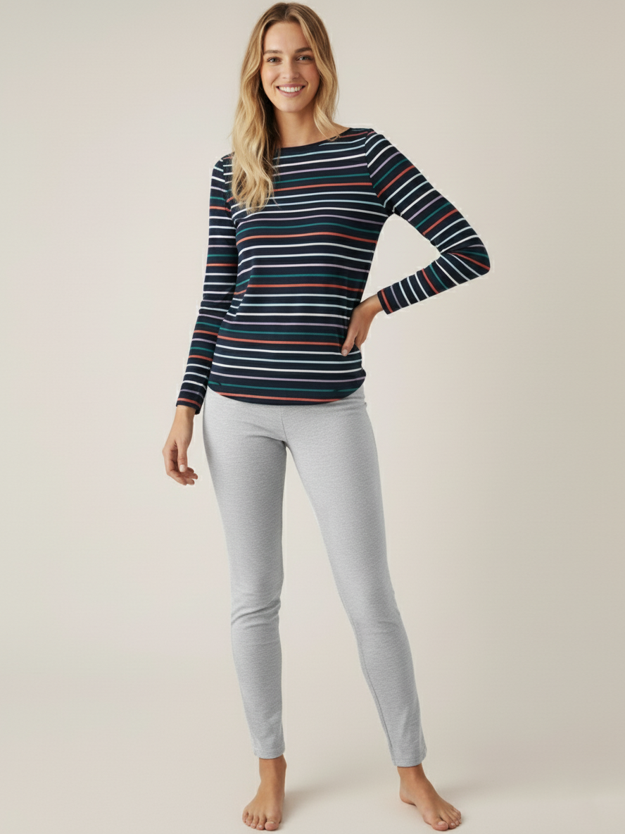 Stylish Winter Loungewear Set For Women-Navy-SS01