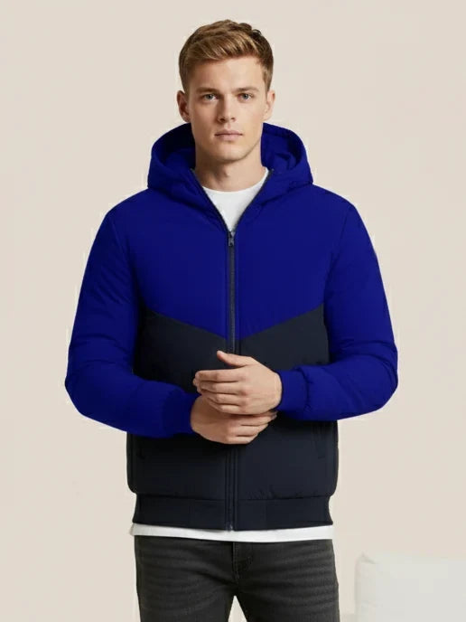 Payper Zipper Winter Jacket For Men-Royal Blue & Navy-PH05