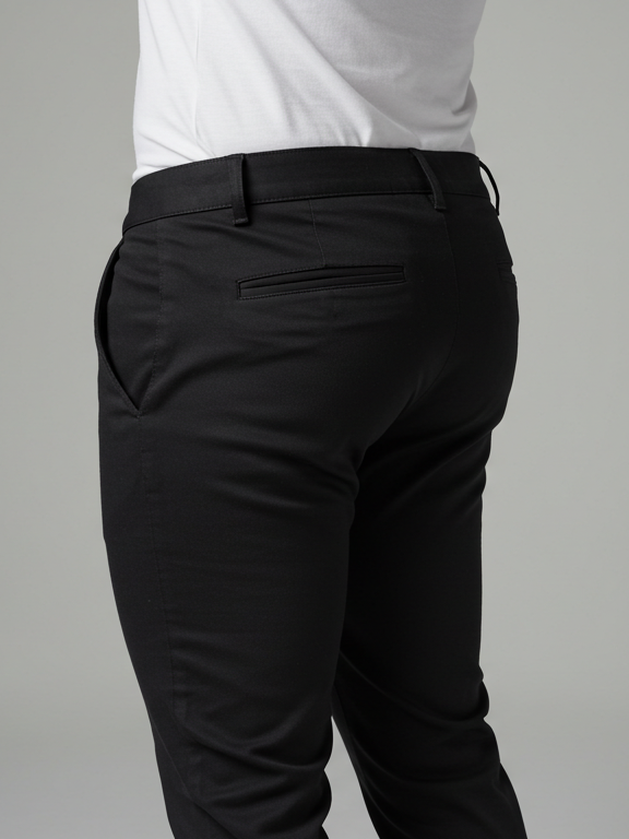 Louis Vicaci Interlock Stretchy Slim Fit Pent For Men-Black-SP1848/RT2454