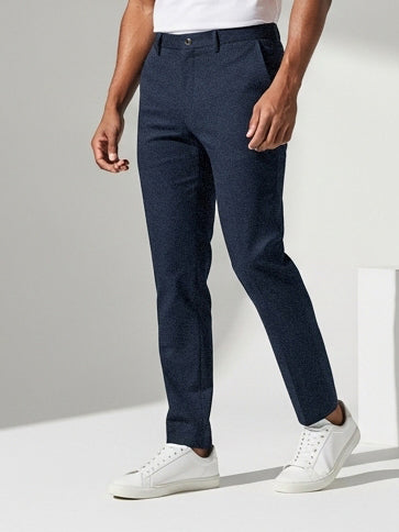 Louis Vicaci Denim Lycra Stretchy Slim Fit Pent For Men-Light Navy-RA0135