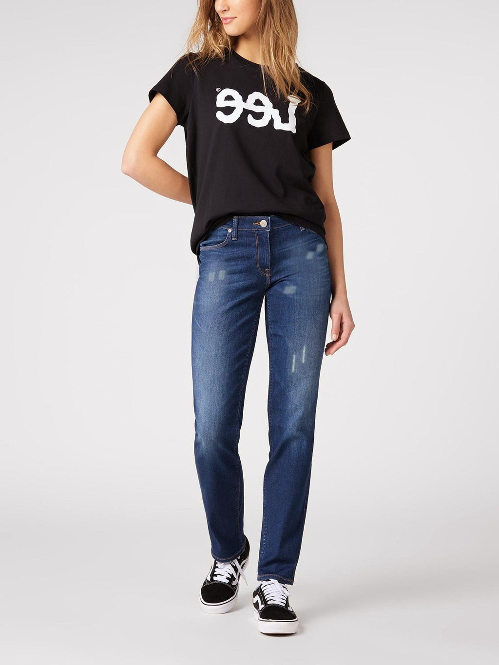 F&F Skinny Fit Non Stretch Denim For Ladies-Blue Faded-BR153