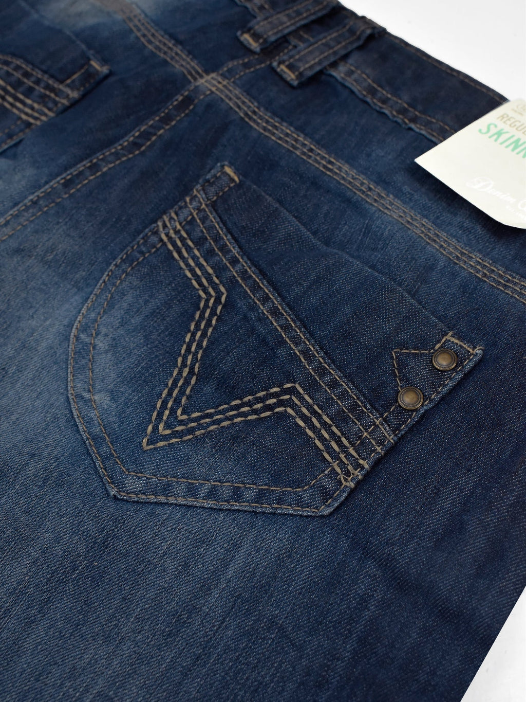 F&F Straight Fit Non Stretch Denim For Ladies-Dark Blue Faded-SP2567