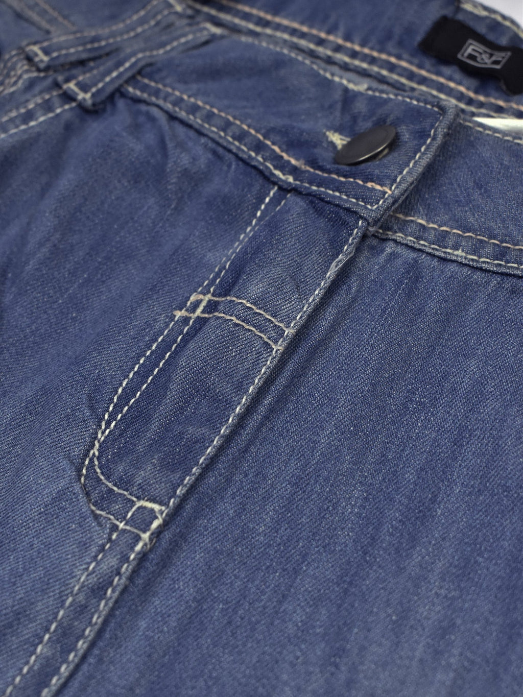 F&F Straight Fit Boot Cut Non Stretch Denim For Ladies-Light Blue Wash-F02