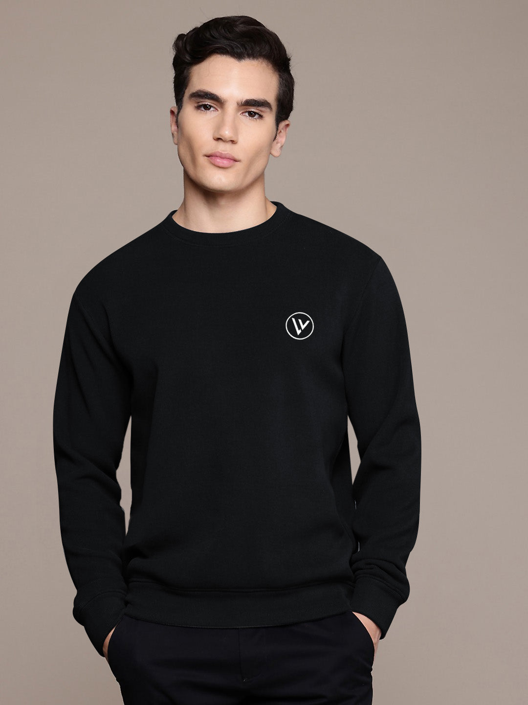 Louis Vicaci Fleece Funky Style Sweatshirt For Men-Black-BE2353