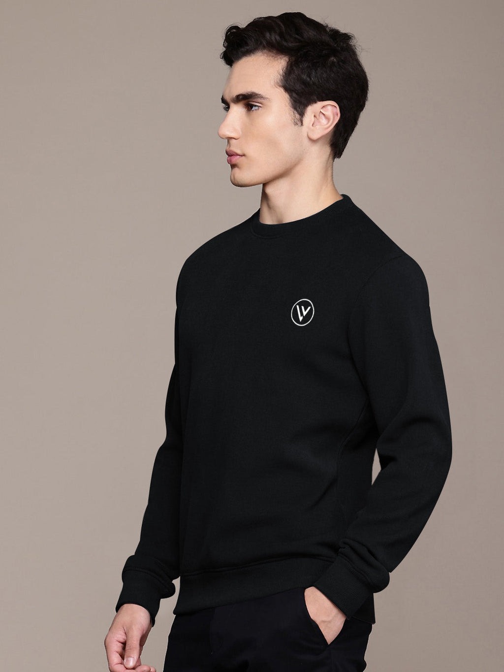 Louis Vicaci Fleece Funky Style Sweatshirt For Men-Black-BE2353