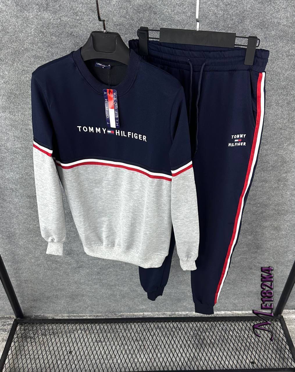 A&S 2-Tone Sweat Style 2-Pcs Winter Tracksuit Men-Black With Navy JPO1055