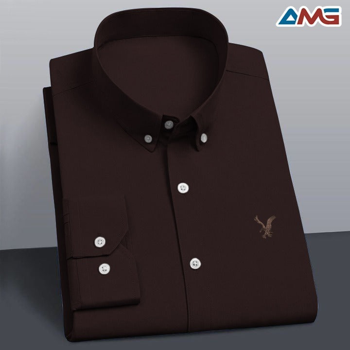 AMG Premium Falcon Shirt Men-Dark Brown JPO1051