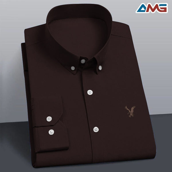 AMG Premium Falcon Shirt Men-Dark Brown JPO1051