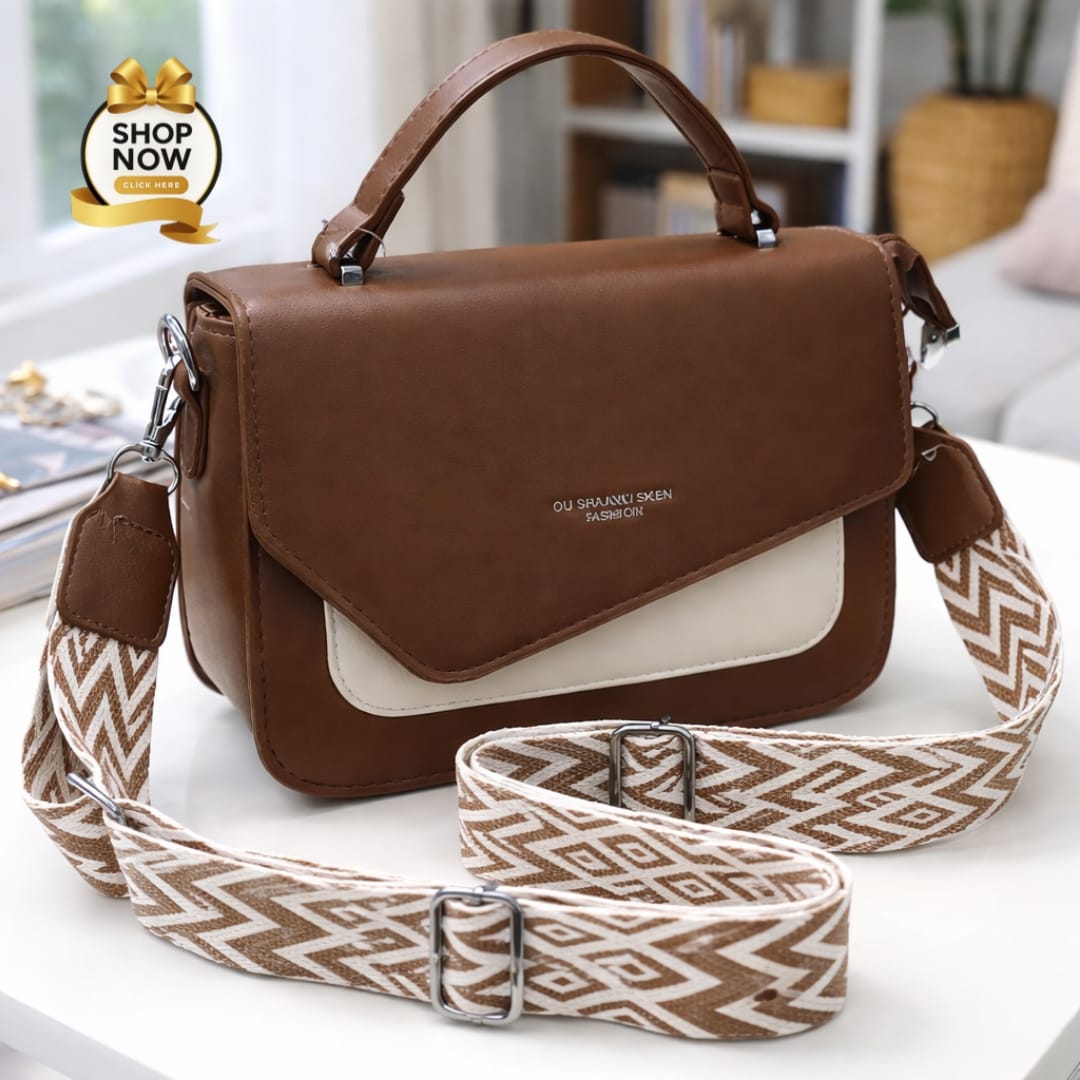 🎀 Imported Cross Body Bag for Girls 🎀 - Dark Brown - JPO1114