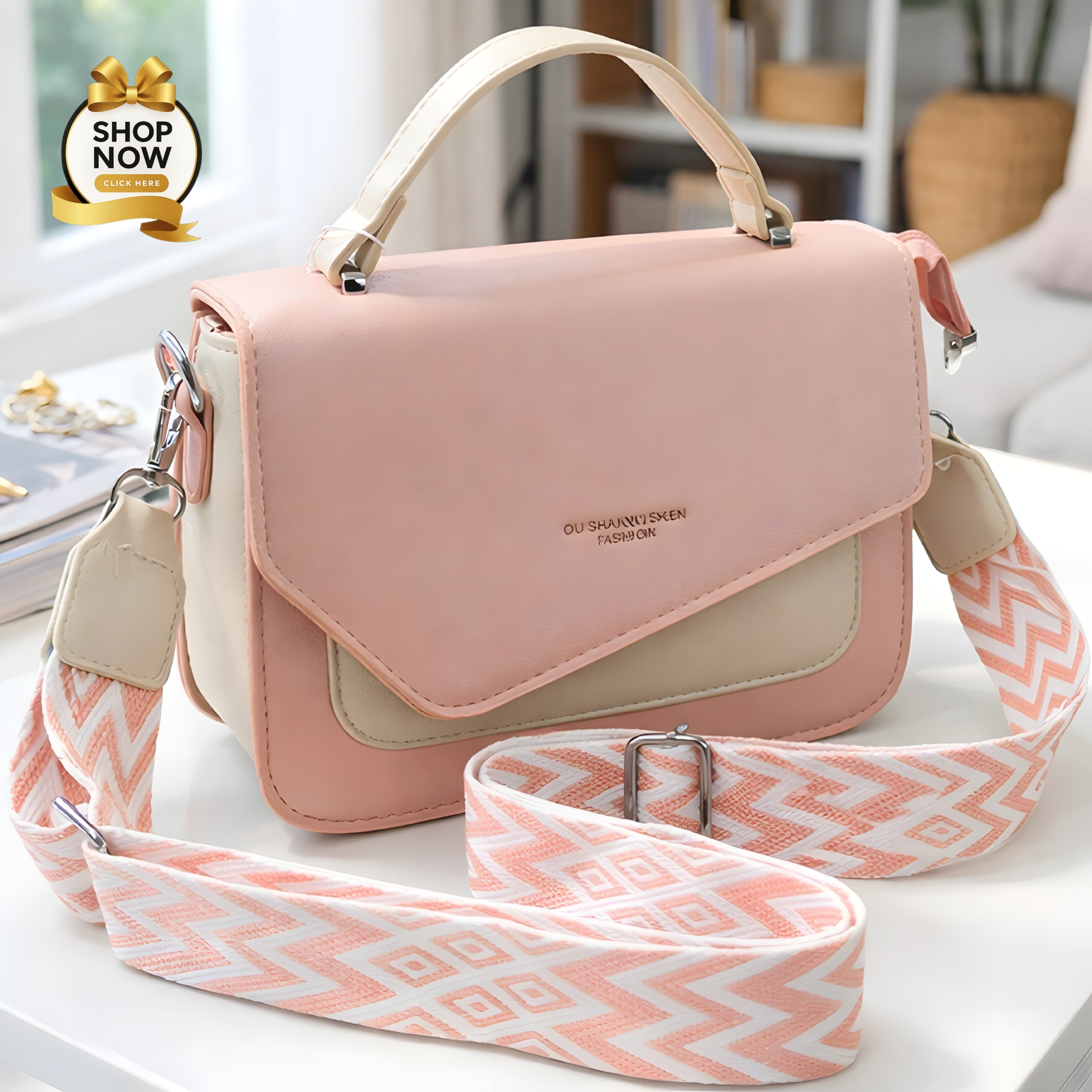 🎀 Imported Cross Body Bag for Girls 🎀 - Pink - JPO1112